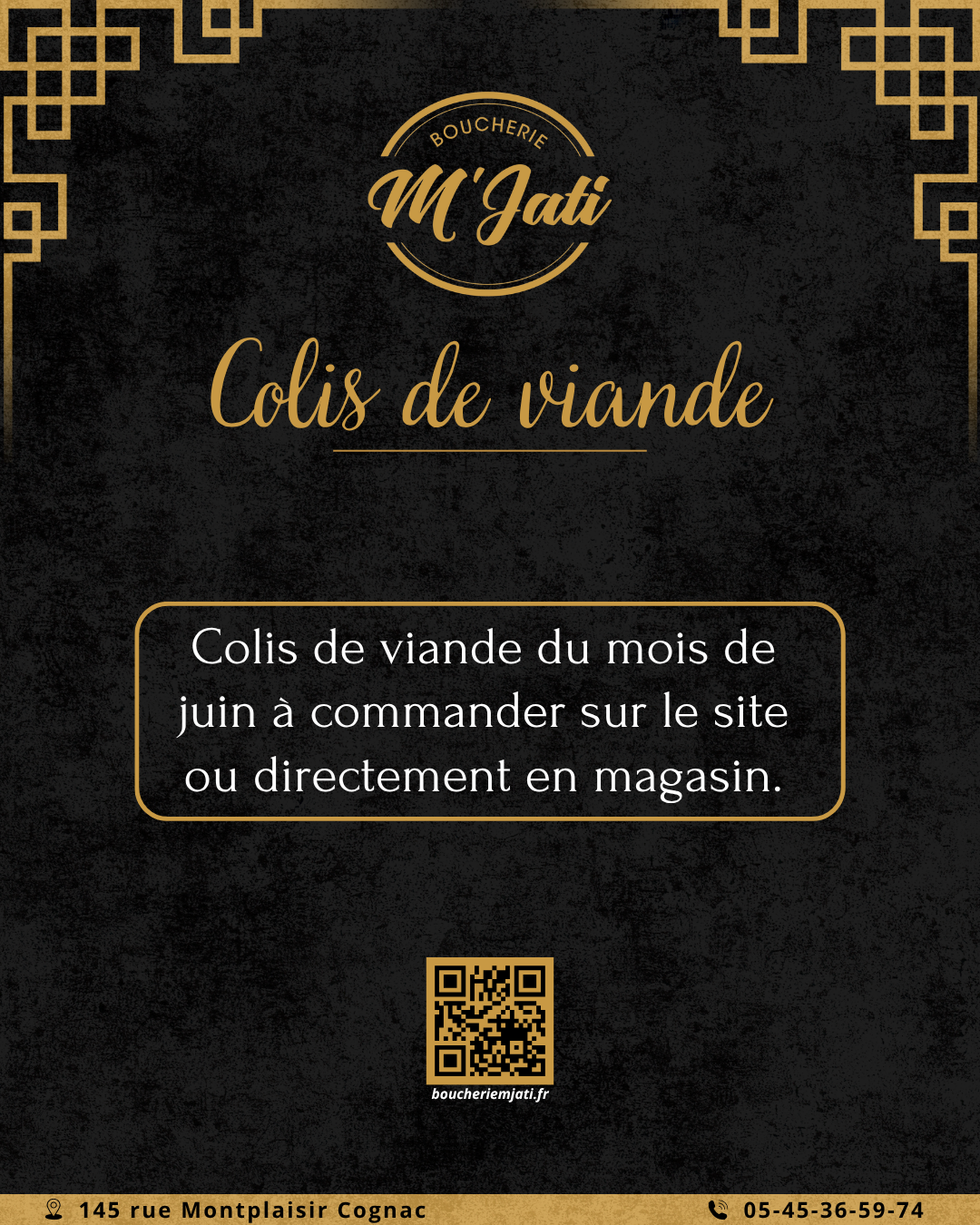 Colis de viande Juin Boucherie M'Jati