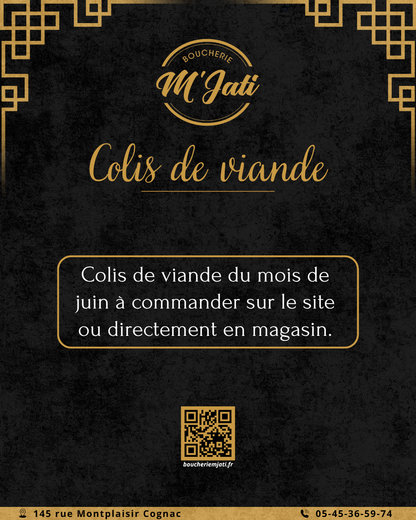 Colis de viande Juin Boucherie M'Jati