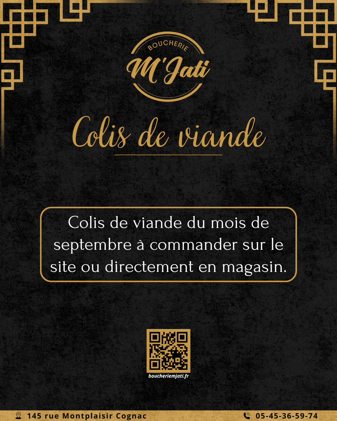 Colis de viande - Septembre Boucherie M'Jati