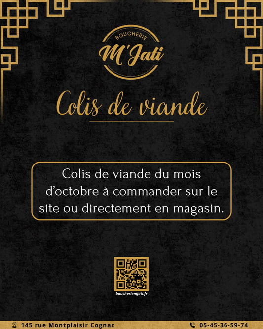 Colis de viande - Octobre Boucherie M'Jati